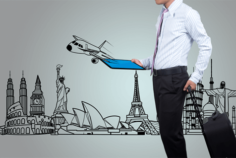 Man holding bag, Ready To Travel