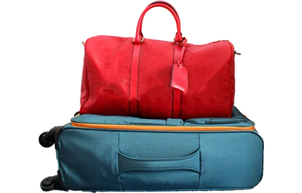 Red and Blue Travel briefcase