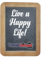 Live a happy Live with Travelustaad.com plate